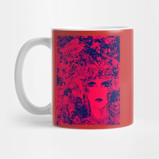 RED ART DECO FLAPPER COLLAGE Mug